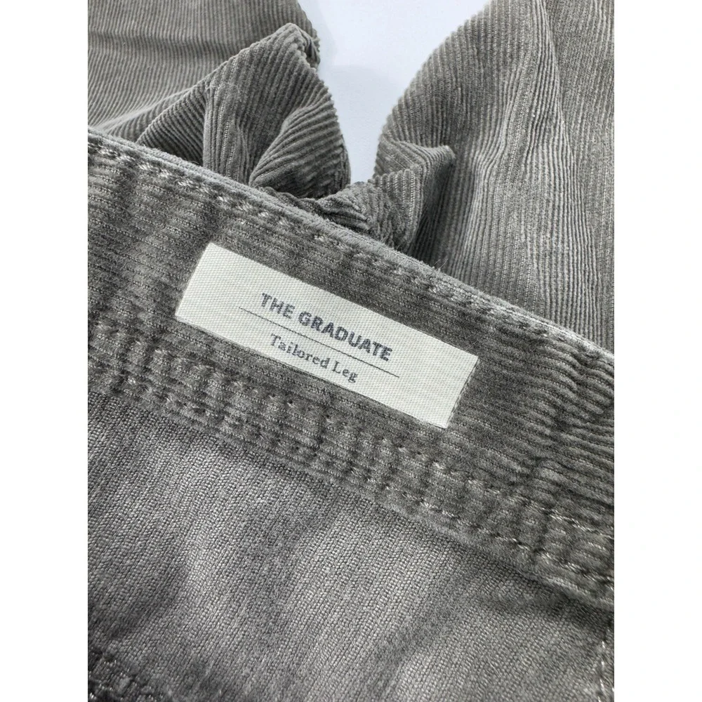 AG Adriano Goldschmied The Graduate Tailored Leg Corduroy Pants Mens 38x33 Green